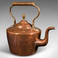 Pamono Antique English Fireside Kettle in Copper, 1880> Coffee & Tea Service