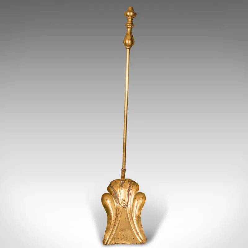 Pamono Antique English Fireside Tools in Brass, Set of 3> Fireplaces And Mantels