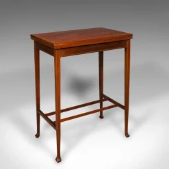 Online Pamono Antique English Fold Over Games Table in Walnut, 1890s