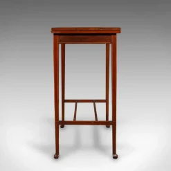 Online Pamono Antique English Fold Over Games Table in Walnut, 1890s