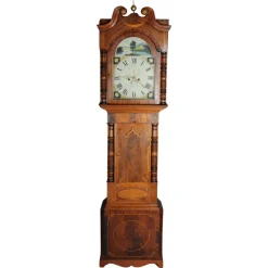 New Pamono Antique English Grandfather Clock in Mahogany, 18th Century