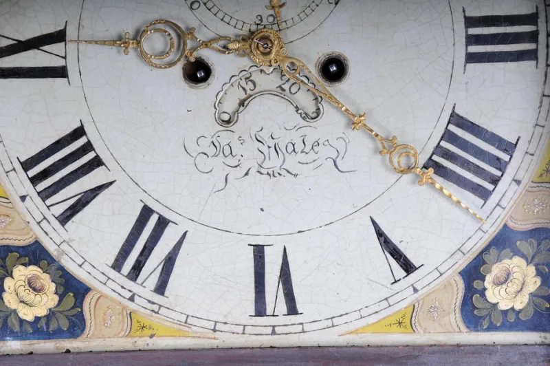 New Pamono Antique English Grandfather Clock in Mahogany, 18th Century