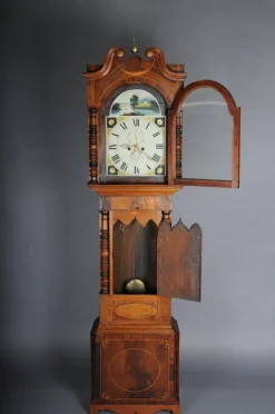 New Pamono Antique English Grandfather Clock in Mahogany, 18th Century
