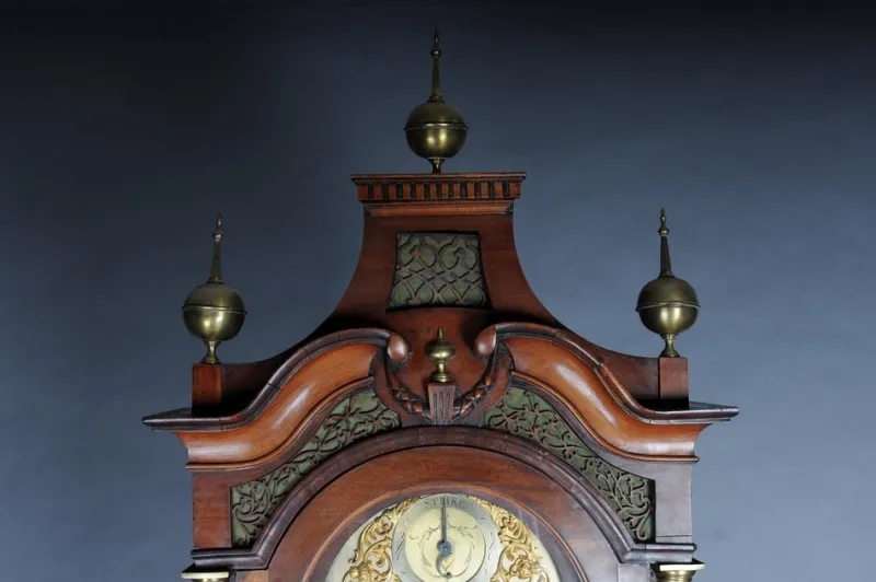Hot Pamono Antique English Grandfather Clock in Mahogany, 18th Century