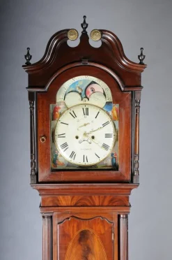 Pamono Antique English Grandfather Clock in Mahogany, 18th Century