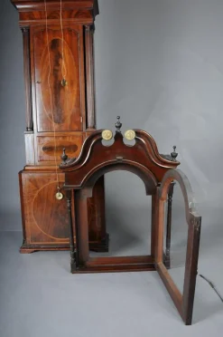 Pamono Antique English Grandfather Clock in Mahogany, 18th Century