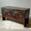 Pamono Antique English Jacobean Carved Chest in Oak, 1650> Dressers, Commodes & Chests