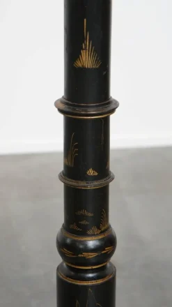 New Pamono Antique English Japanese Style Standing Lamp with Painting Work, Early 1900s
