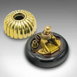 Pamono Antique English Light Switch in Brass, 1920><noscript><img width=