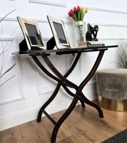 Pamono Antique English Mahogany Folding Table, 1890s><noscript><img width=