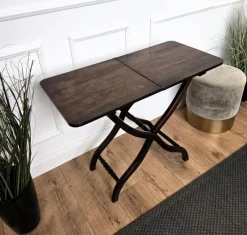 Pamono Antique English Mahogany Folding Table, 1890s><noscript><img width=