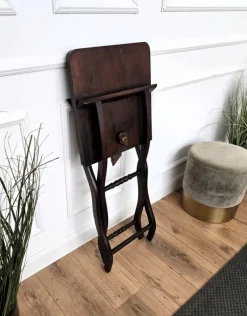 Pamono Antique English Mahogany Folding Table, 1890s><noscript><img width=