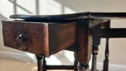 Pamono Antique English Oak Fold-Over Table, 1670s><noscript><img width=