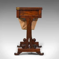 Pamono Antique English Regency Rosewood Fold Over Games Table, 1820s><noscript><img width=