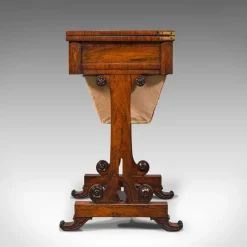 Pamono Antique English Regency Rosewood Fold Over Games Table, 1820s><noscript><img width=