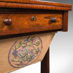Pamono Antique English Regency Rosewood Fold Over Games Table, 1820s><noscript><img width=