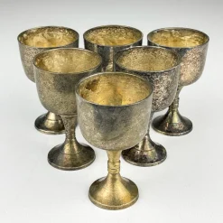 Pamono Antique English Silver Plated Glasses and Tray, 1890s, Set of 8><noscript><img width=