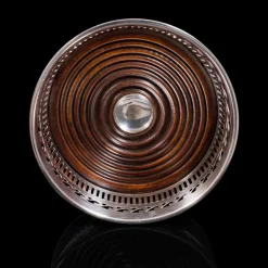 Pamono Antique English Silver Plated Wine Coaster or Bottle Stand from Harrods London, 1920><noscript><img width=