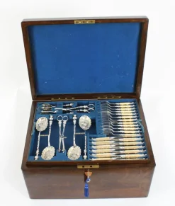 Clearance Pamono Antique English Silver Plated Setting Cutlery, Set of 155