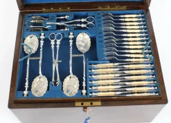 Clearance Pamono Antique English Silver Plated Setting Cutlery, Set of 155