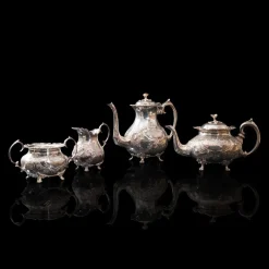 Discount Pamono Antique English Silver-Plated Tea Service, 1900s, Set of 4