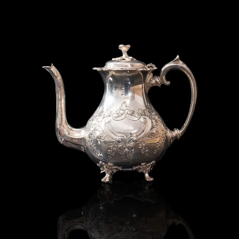 Discount Pamono Antique English Silver-Plated Tea Service, 1900s, Set of 4