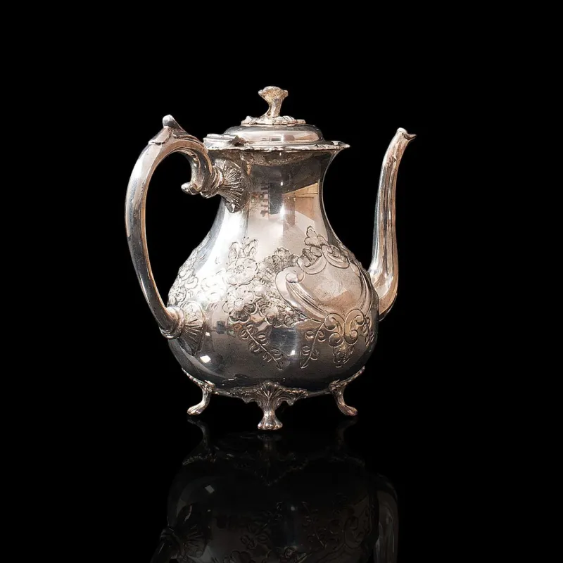 Discount Pamono Antique English Silver-Plated Tea Service, 1900s, Set of 4