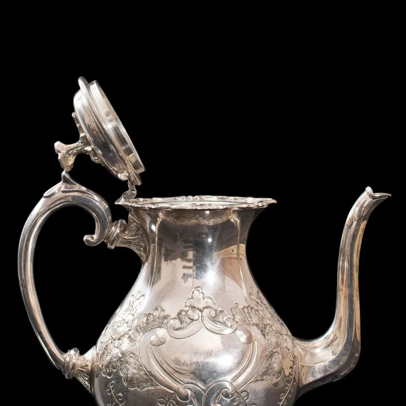 Discount Pamono Antique English Silver-Plated Tea Service, 1900s, Set of 4