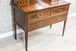 Pamono Antique English Softwood and Mahogany Veneer Vanity Table by Maple & Co., 1890s
