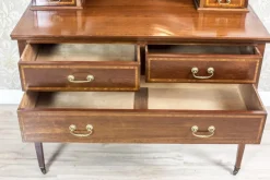 Pamono Antique English Softwood and Mahogany Veneer Vanity Table by Maple & Co., 1890s