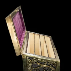 Pamono Antique English Stationery Box in Brass, 1880