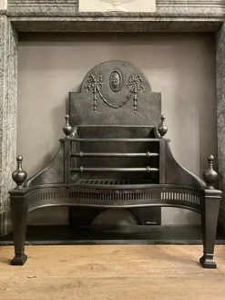 Outlet Pamono Antique English Steel Fire Grate, 1890