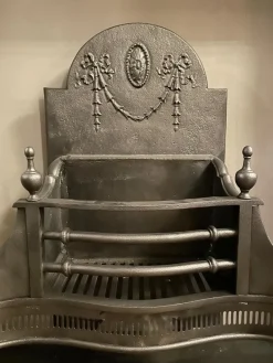 Outlet Pamono Antique English Steel Fire Grate, 1890