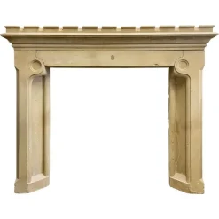 Sale Pamono Antique English Stone Fireplace Mantel, 1840
