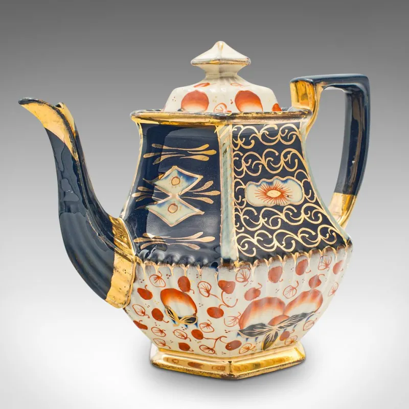 Online Pamono Antique English Victorian Ceramic Imari Pattern Teapot, 1900