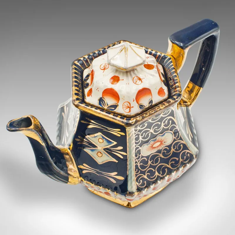 Online Pamono Antique English Victorian Ceramic Imari Pattern Teapot, 1900