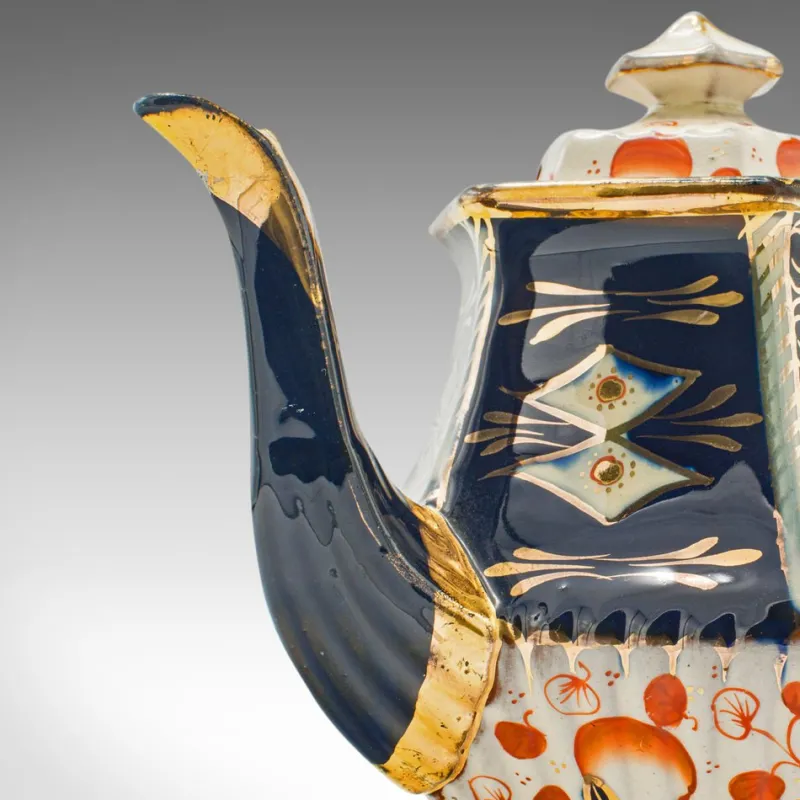 Online Pamono Antique English Victorian Ceramic Imari Pattern Teapot, 1900