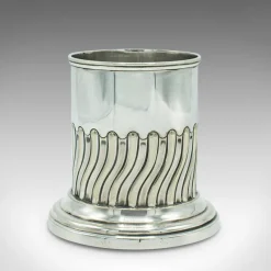 Pamono Antique English Wine Bottle Holder in Silver Plating, 1910