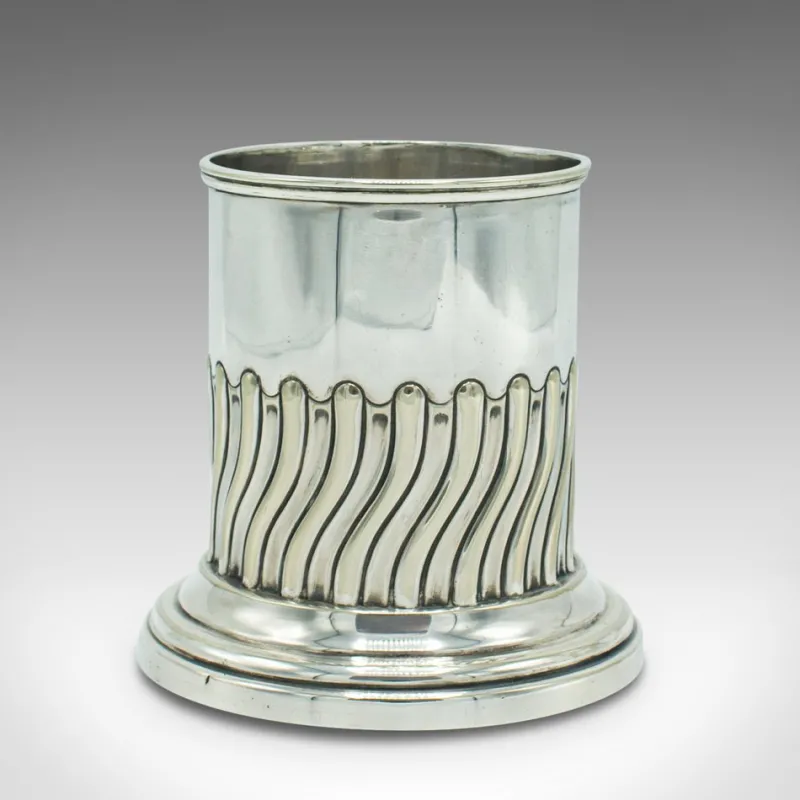 Pamono Antique English Wine Bottle Holder in Silver Plating, 1910