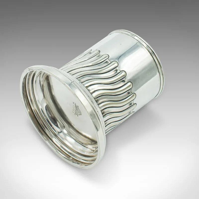 Pamono Antique English Wine Bottle Holder in Silver Plating, 1910