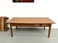 Sale Pamono Antique Farmhouse Table with Extensions in Oak, 1890s