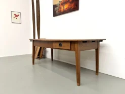 Sale Pamono Antique Farmhouse Table with Extensions in Oak, 1890s