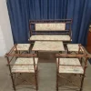Pamono Antique Faux Bamboo Parlor Set from Maison Staněk Prague, Set of 6> Garden Seating
