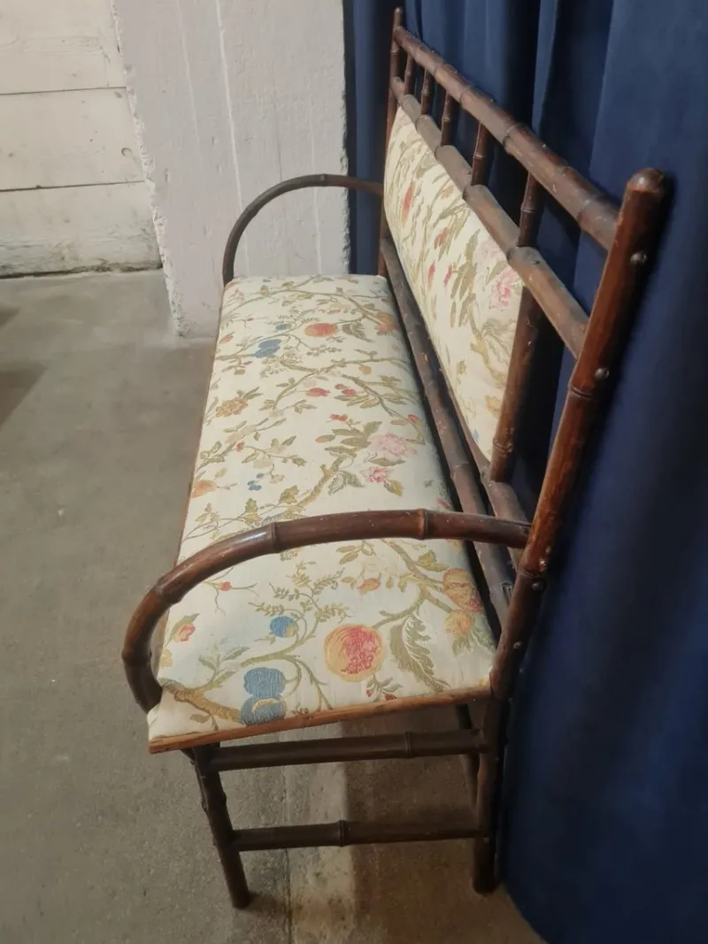 Pamono Antique Faux Bamboo Parlor Set from Maison Staněk Prague, Set of 6> Garden Seating