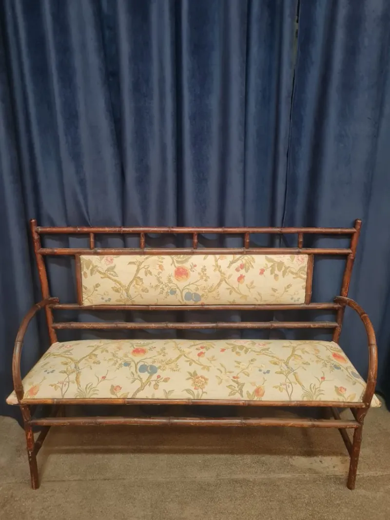 Pamono Antique Faux Bamboo Parlor Set from Maison Staněk Prague, Set of 6> Garden Seating