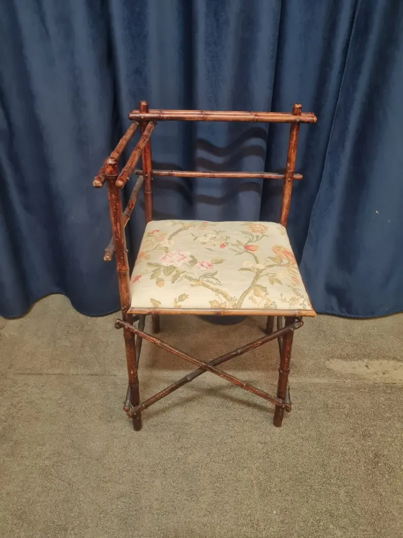 Pamono Antique Faux Bamboo Parlor Set from Maison Staněk Prague, Set of 6> Garden Seating
