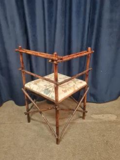 Pamono Antique Faux Bamboo Parlor Set from Maison Staněk Prague, Set of 6><noscript><img width=