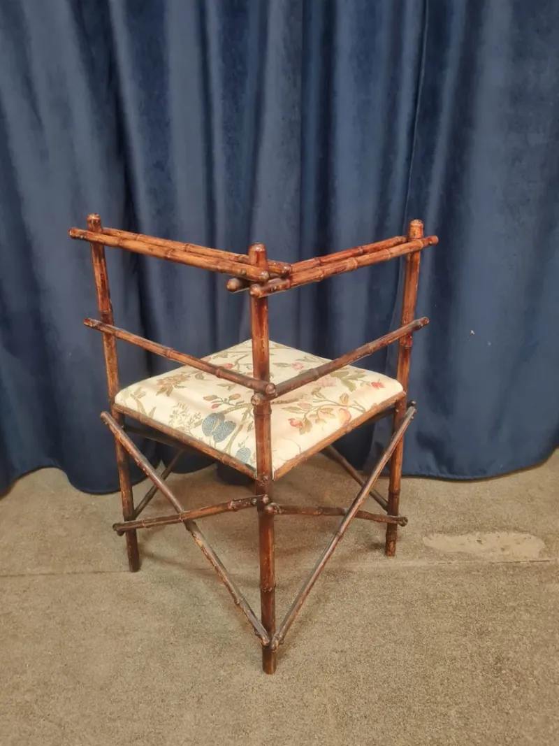 Pamono Antique Faux Bamboo Parlor Set from Maison Staněk Prague, Set of 6> Garden Seating