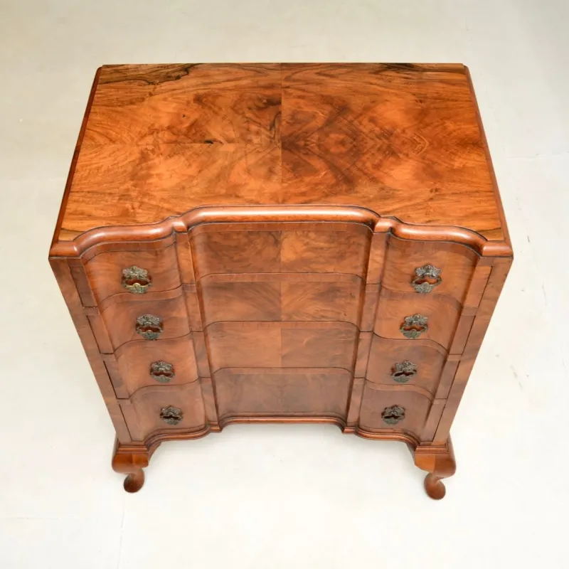 Sale Pamono Antique Figured Walnut Chest of Drawers, 1890s