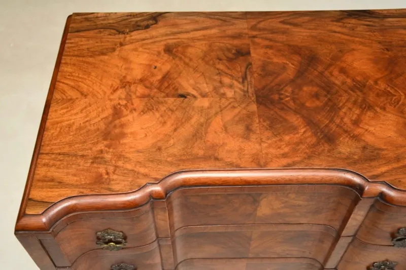 Sale Pamono Antique Figured Walnut Chest of Drawers, 1890s